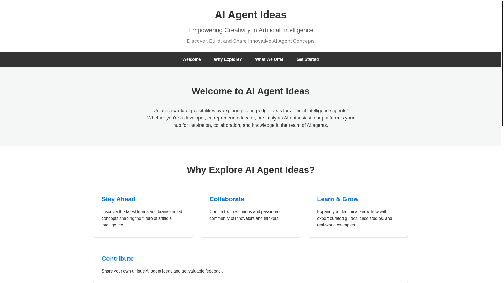 website screenshot of https://agentideas.pages.dev/