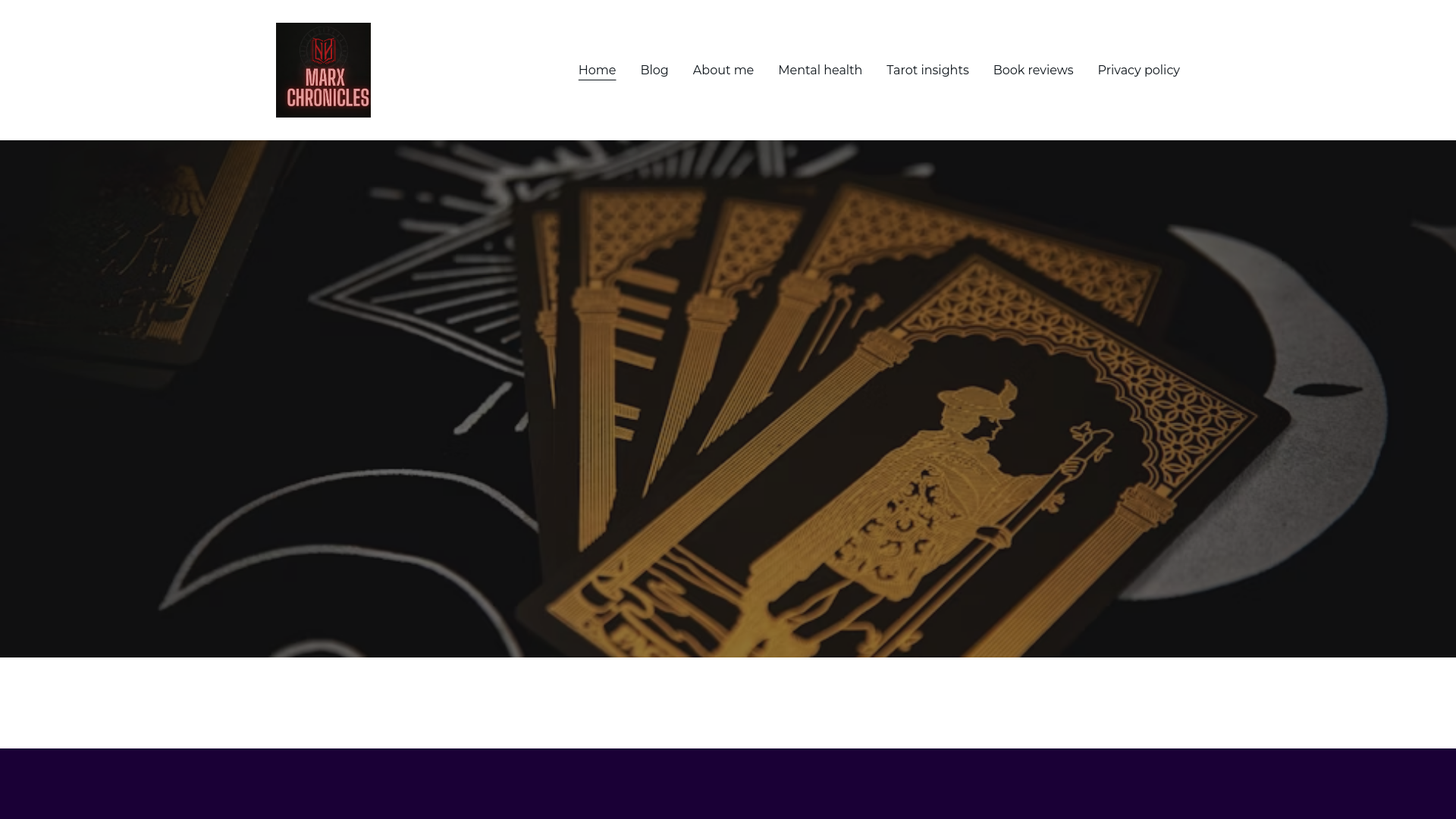 website screenshot of https://marxchronicles.com/