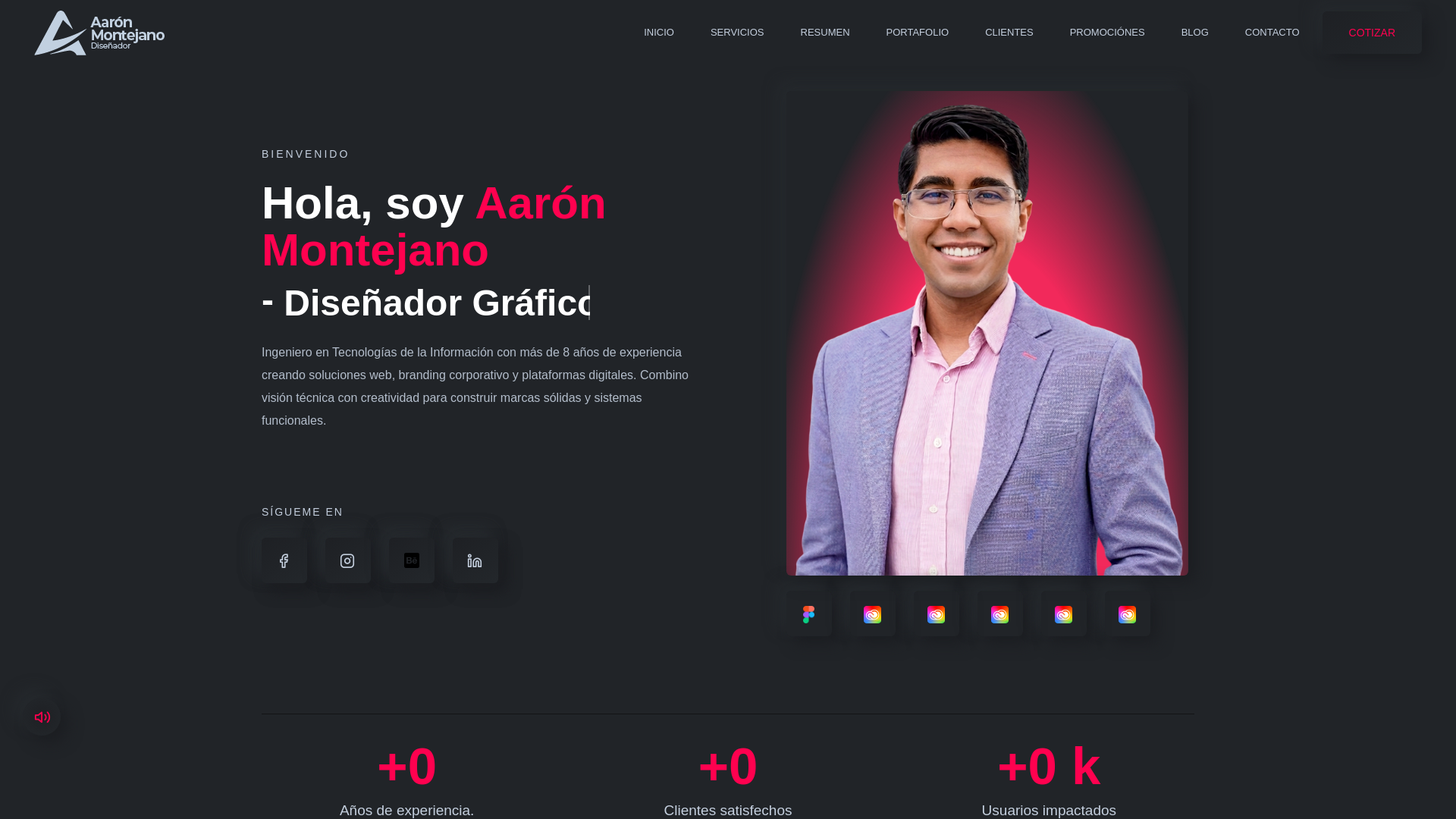 website screenshot of https://aaronmontejano.site