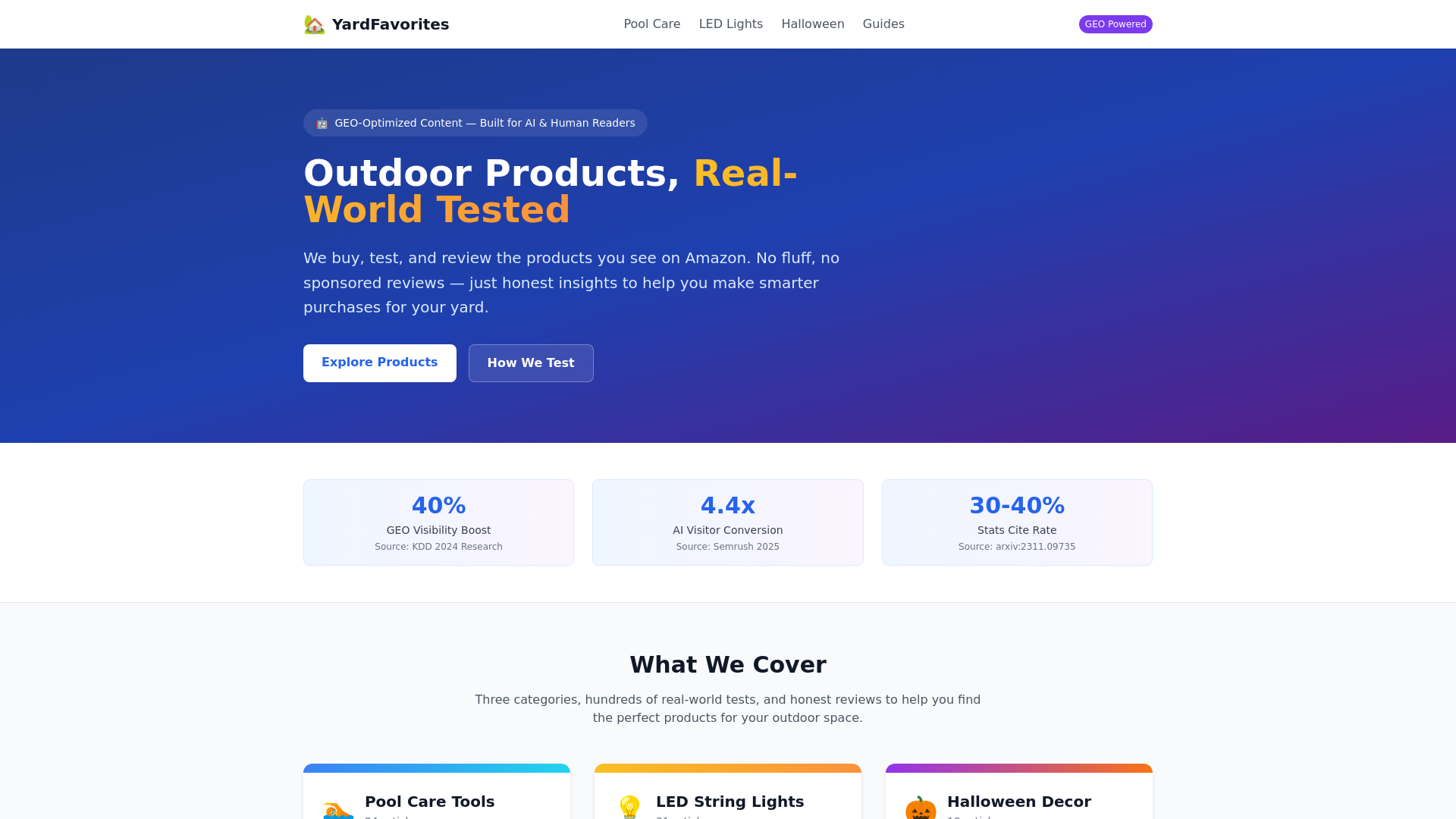 website screenshot of https://yardfavorites.pages.dev/
