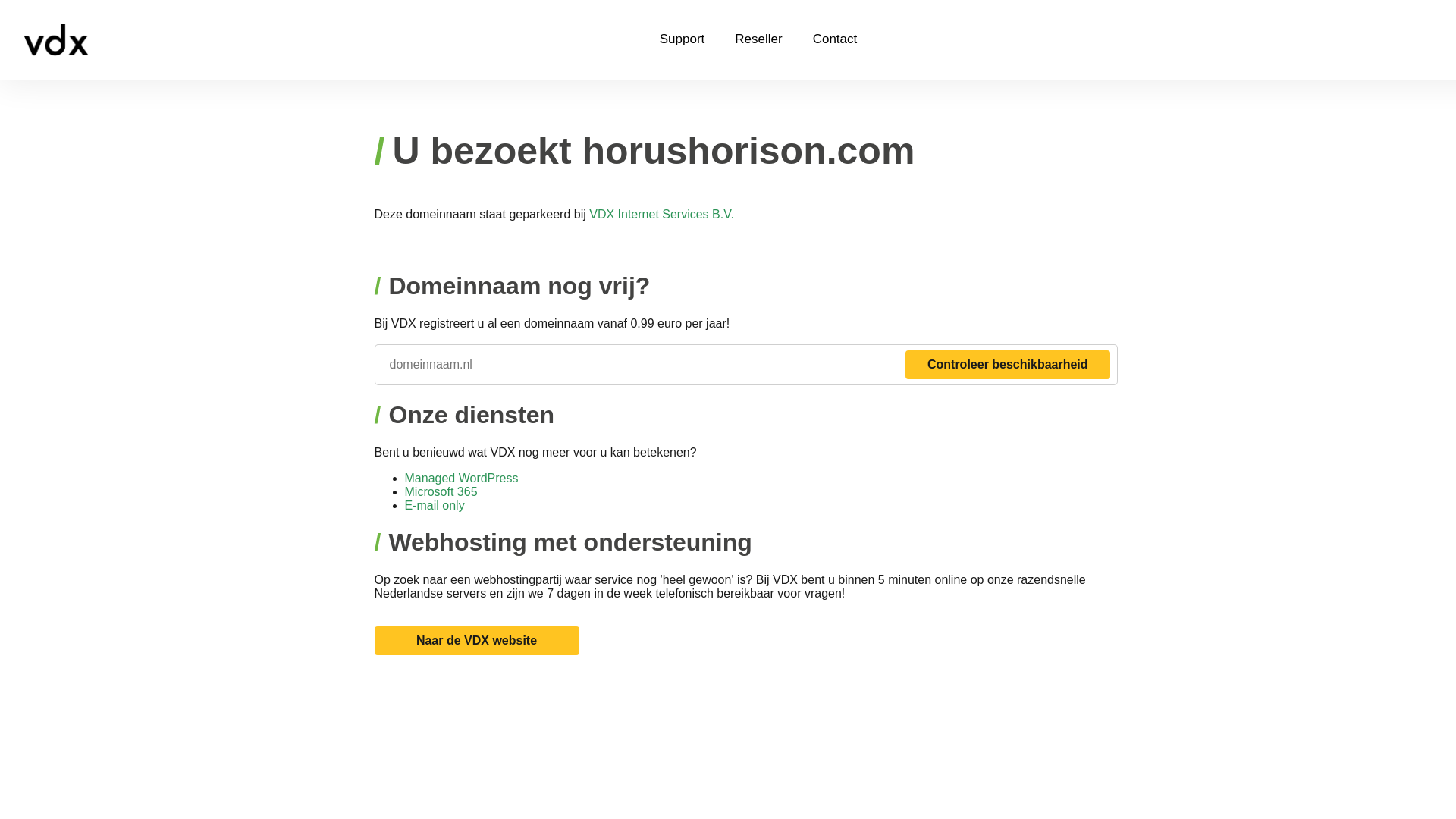 website screenshot of https://horushorison.com/
