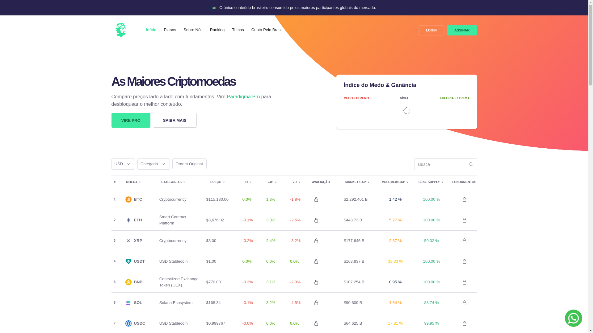 website screenshot of https://paradigma-site.pages.dev/