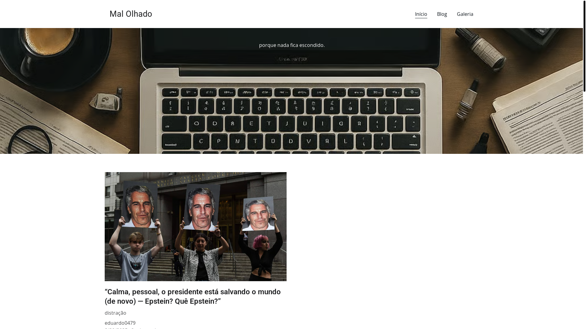 website screenshot of https://malolhado.blog/
