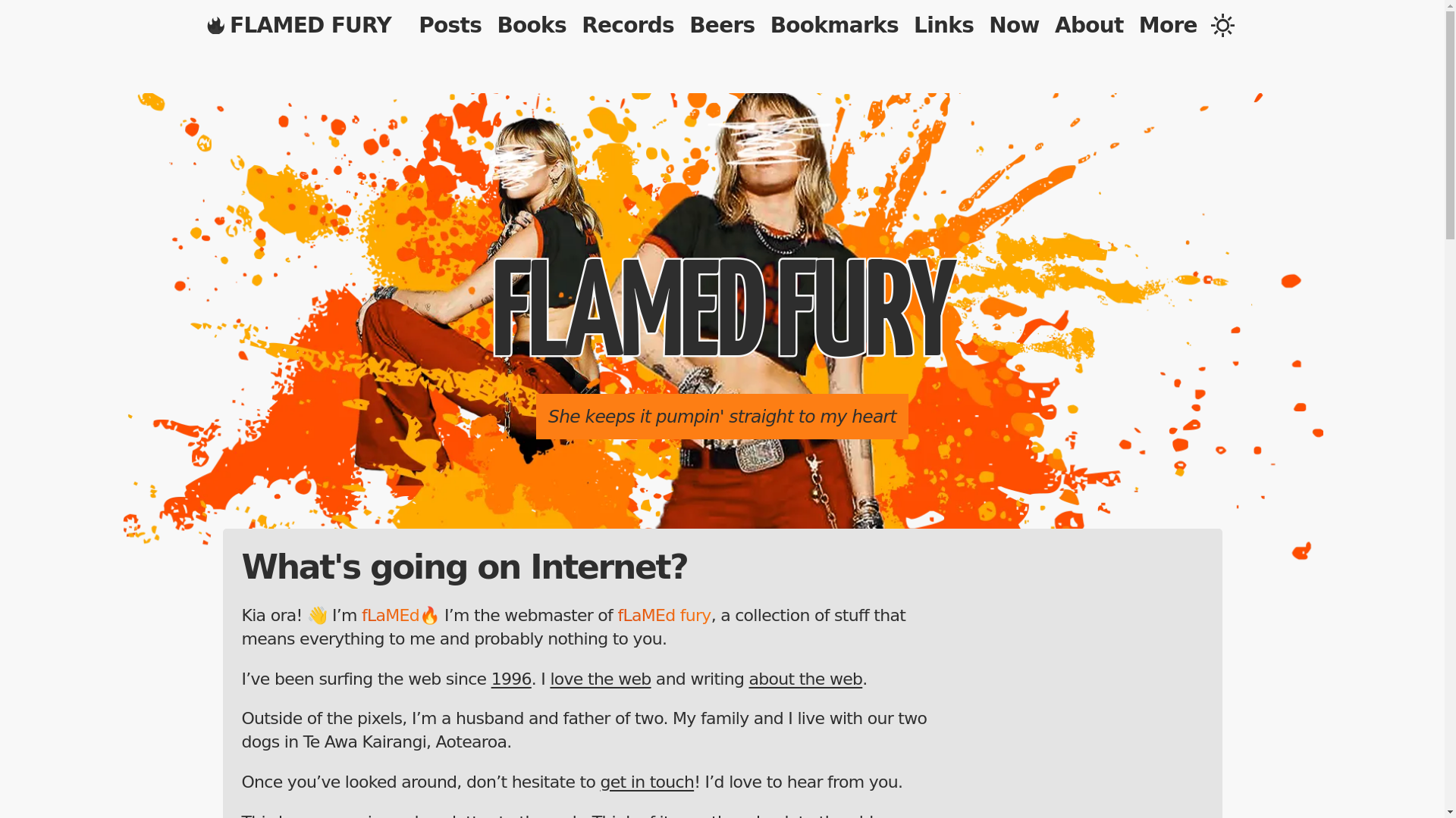 website screenshot of https://flamedfury.com