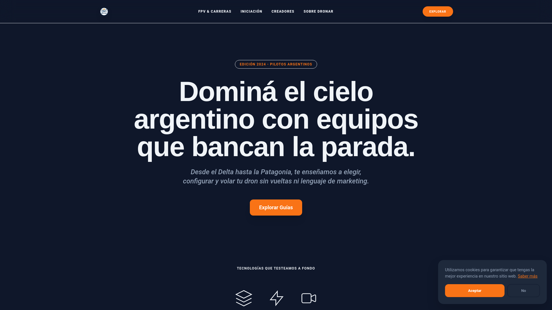 website screenshot of https://nicho-drones-65f1.pages.dev/