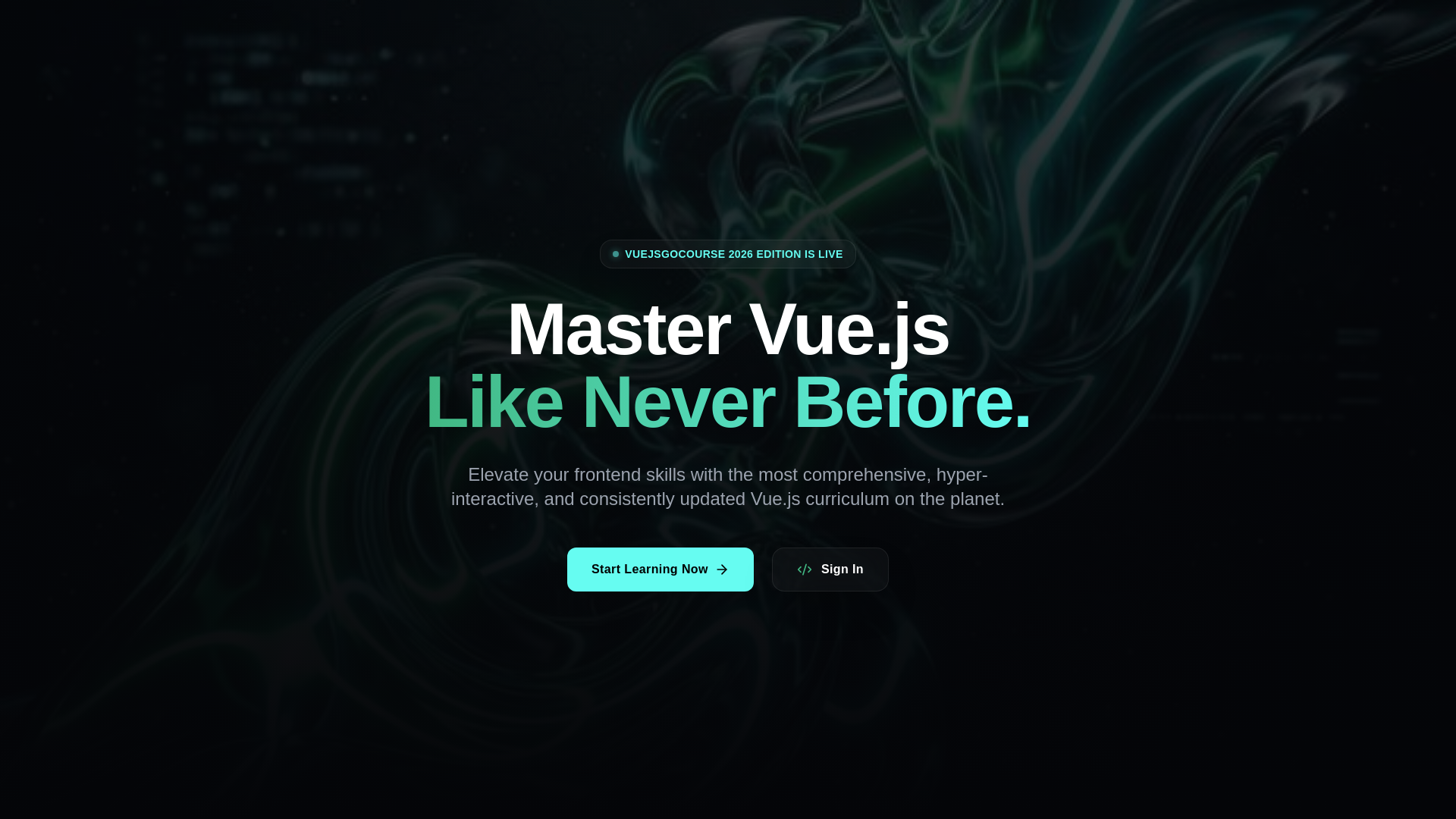 website screenshot of https://vuejsgocourse.info/