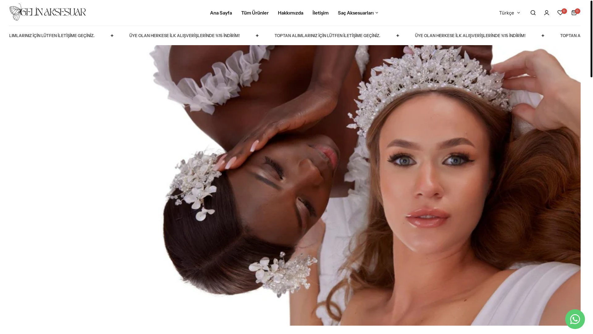 website screenshot of https://gelinaksesuari.tr/