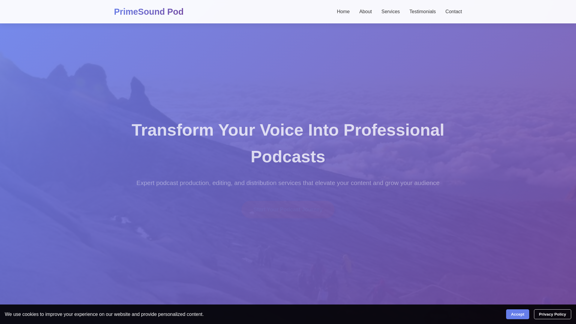 website screenshot of https://primesoundpod.click/