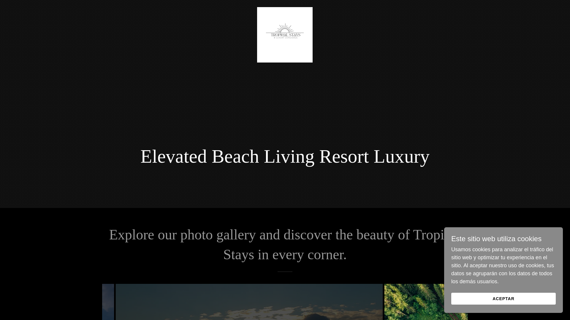 website screenshot of https://tropical-stays.com/
