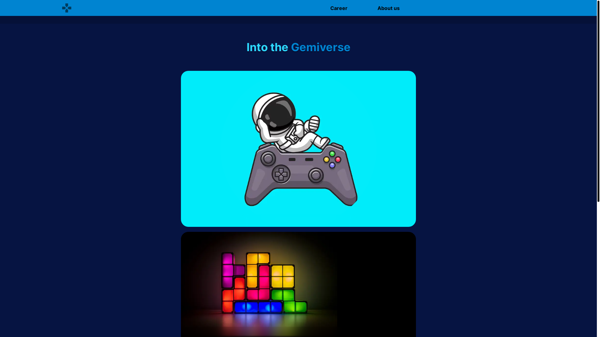 website screenshot of https://gemiverseglobal.net/