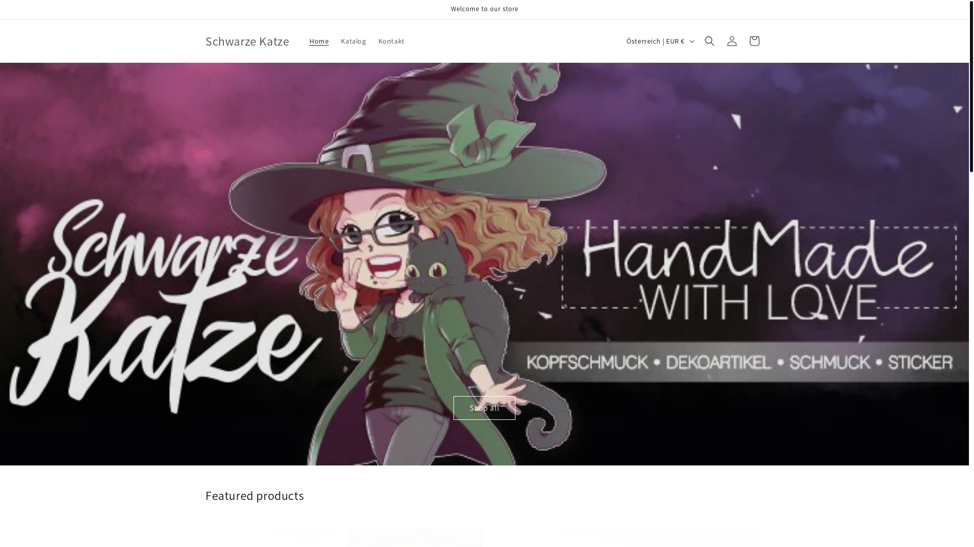 website screenshot of https://schwarzekatze.shop/