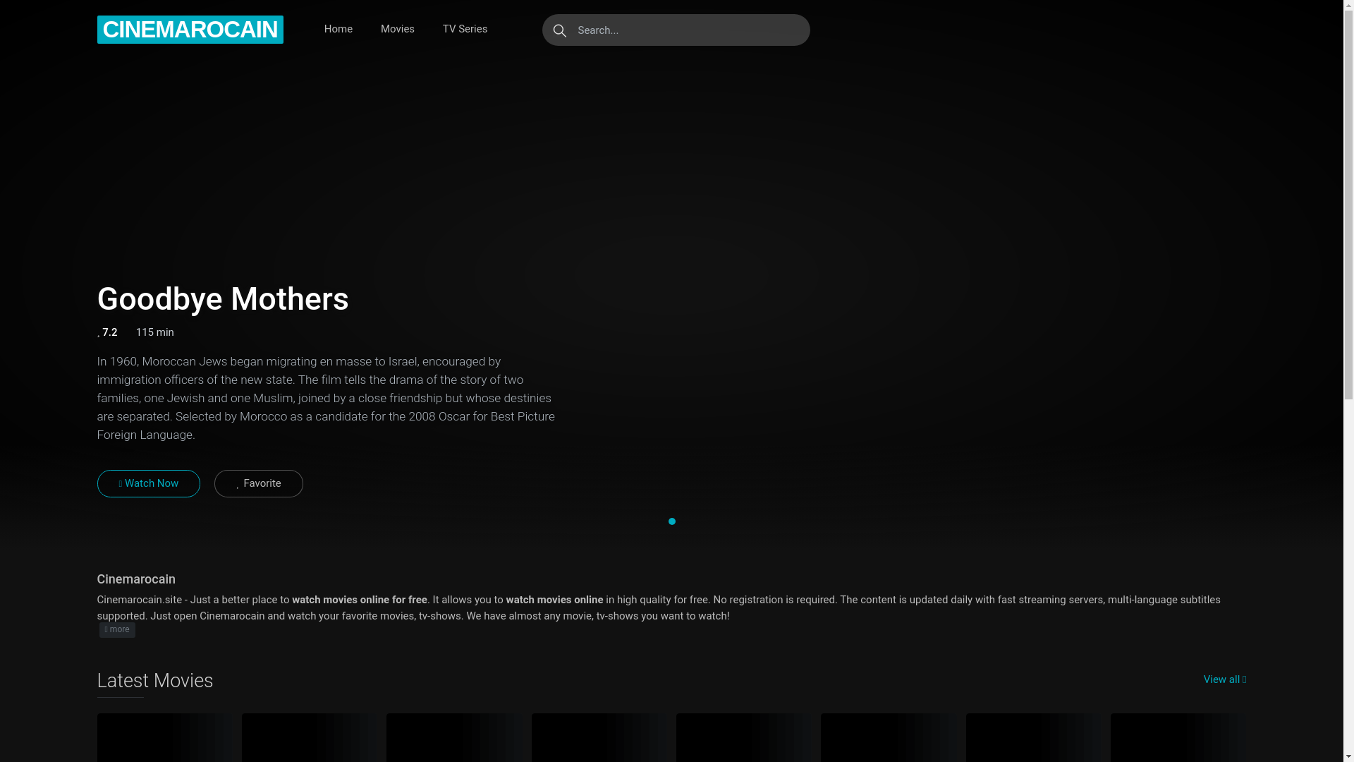 website screenshot of https://cinemarocain.site/