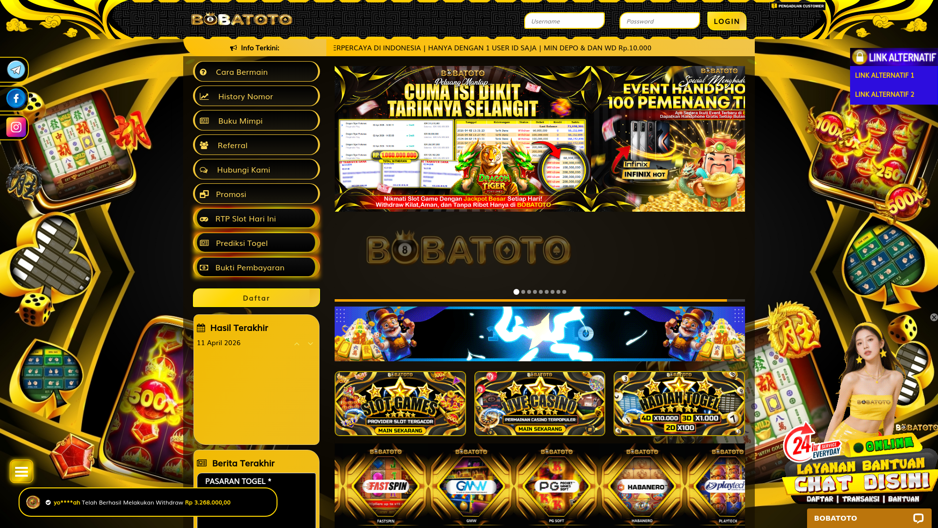 website screenshot of https://bobatoto101.com
