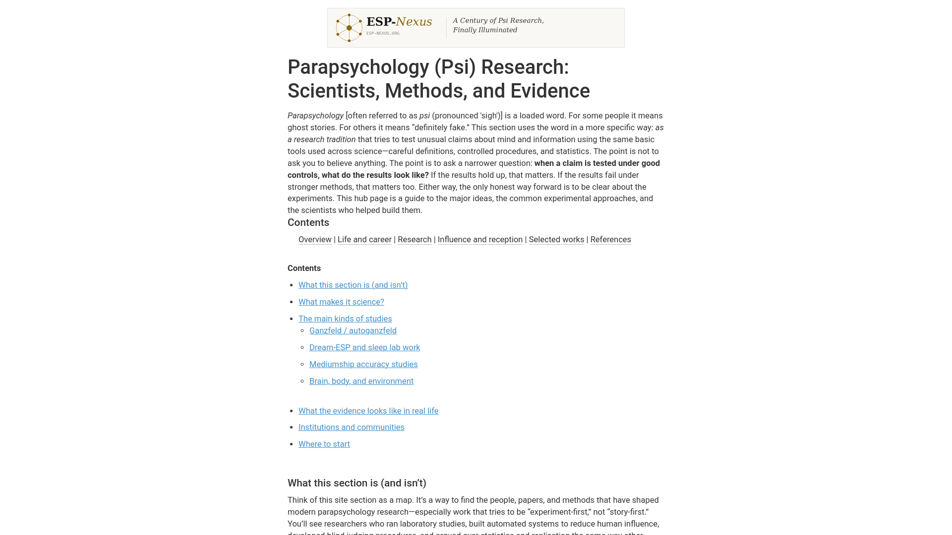 website screenshot of https://esp-archives.store/