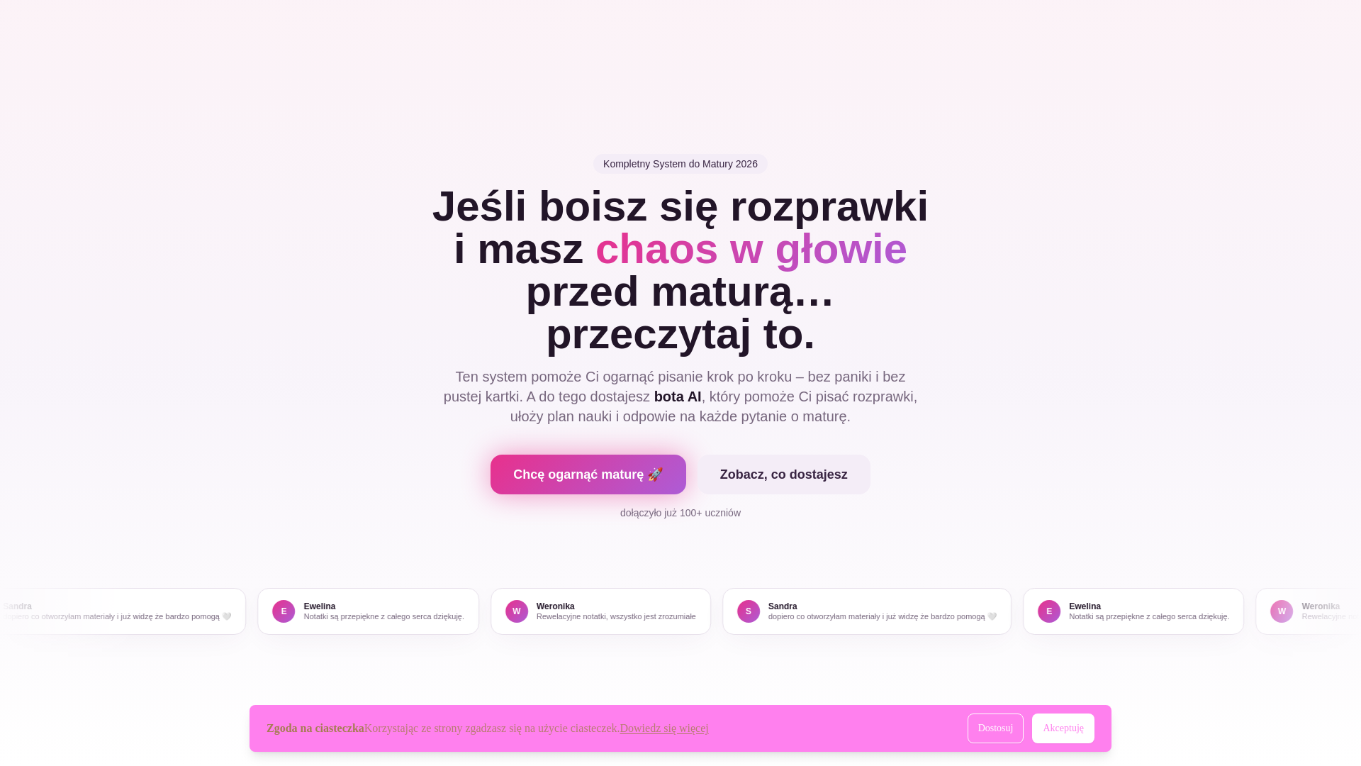website screenshot of https://notatkipolski.pl