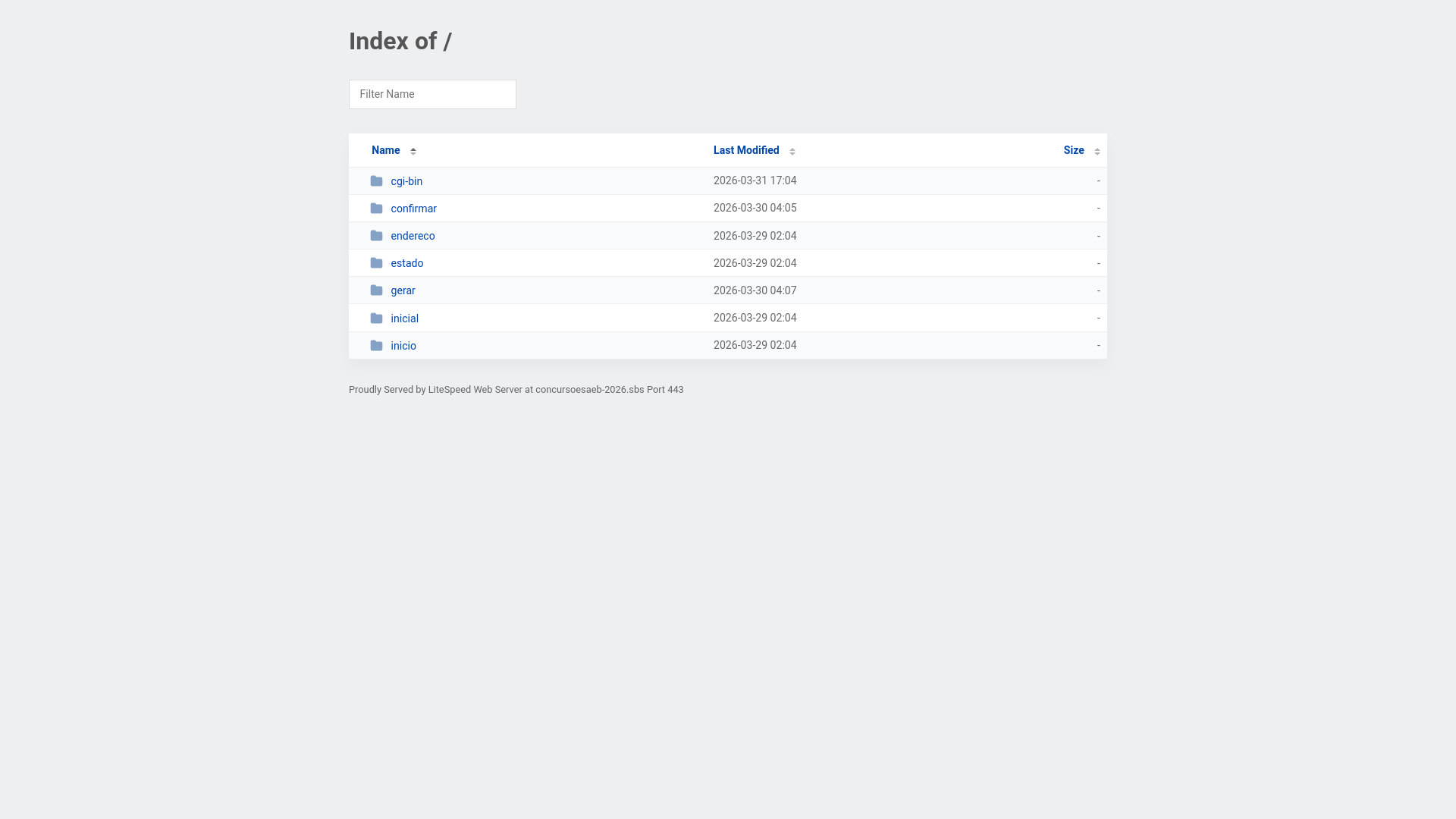 website screenshot of https://concursoesaeb-2026.sbs