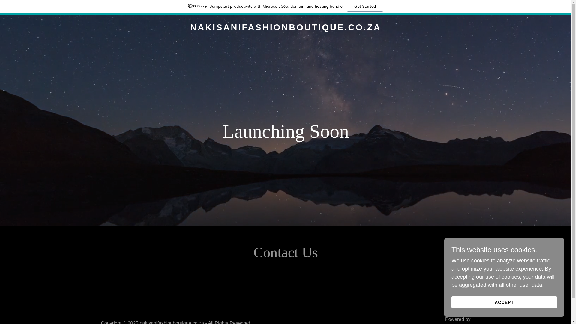 website screenshot of https://nakisanifashionboutique.co.za/