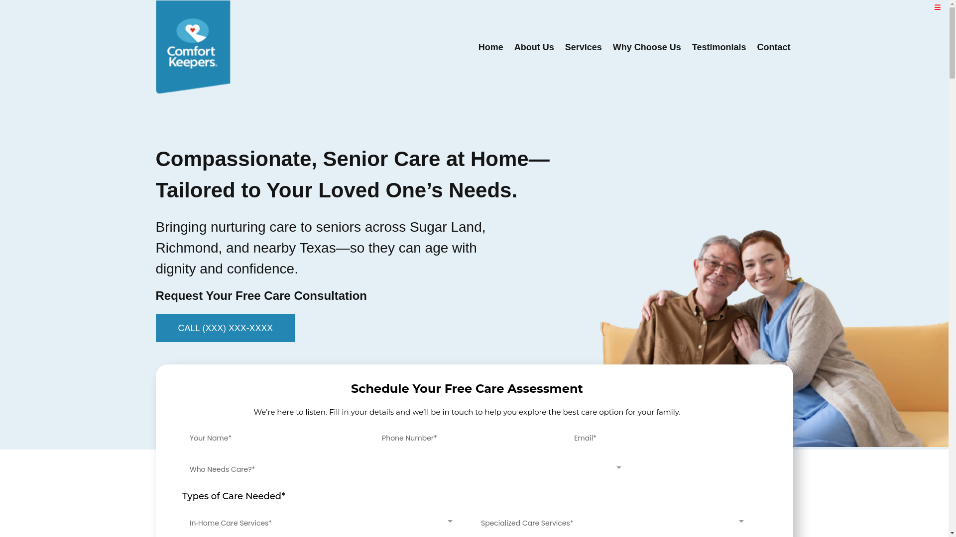 website screenshot of https://comfortkeepers.live/