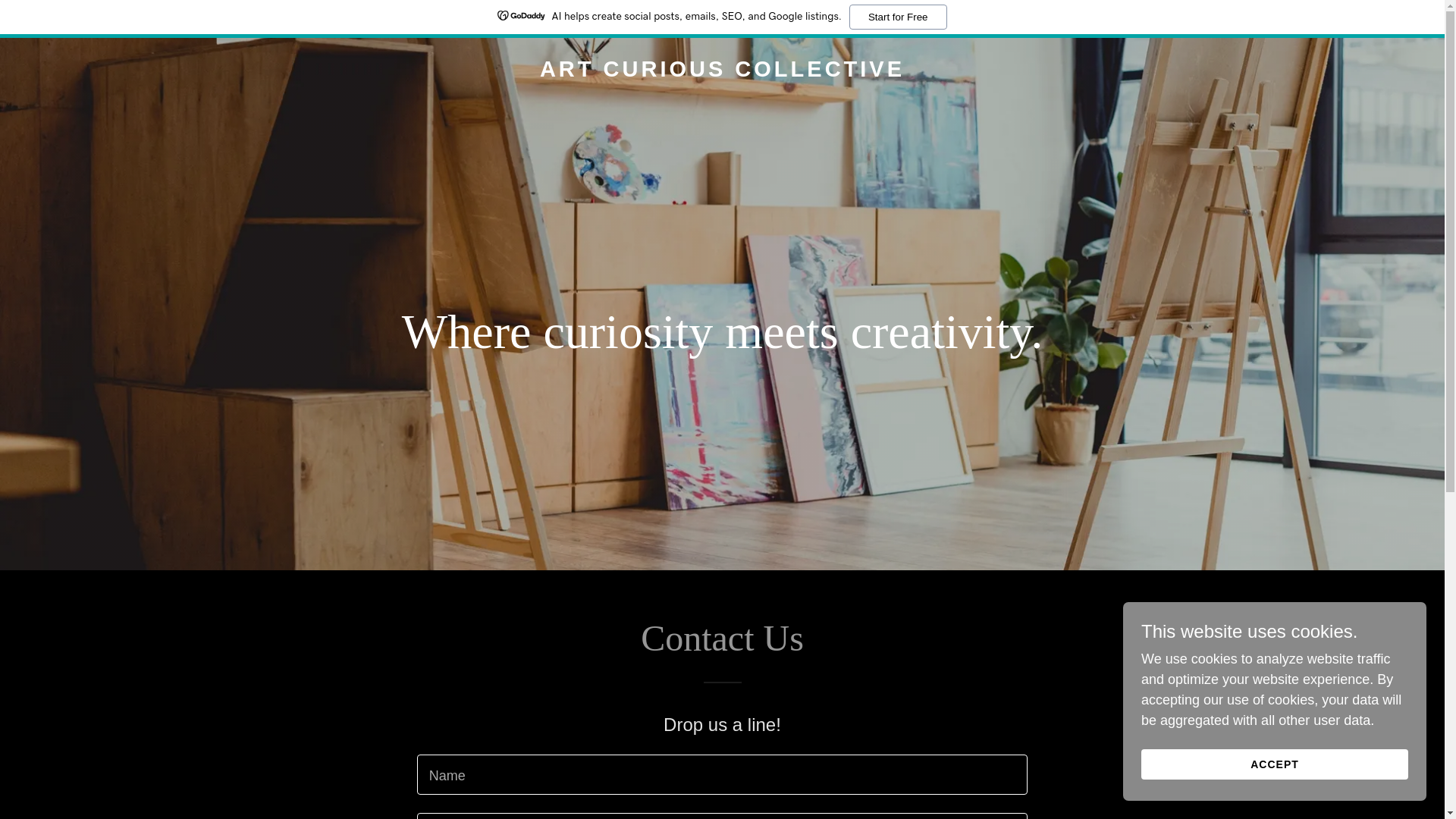 website screenshot of https://artcuriouscollective.com/