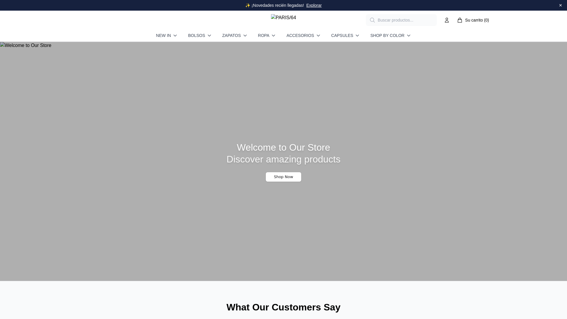 website screenshot of https://paris64studio.shop/