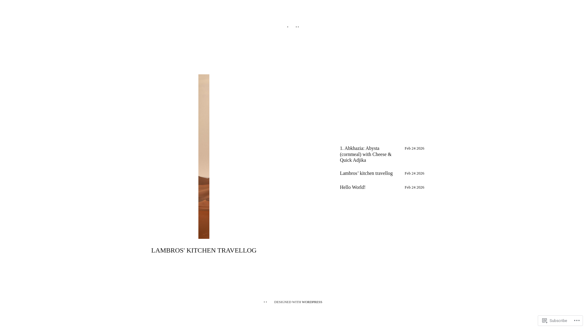 website screenshot of https://lambroskitchentravellog.com/