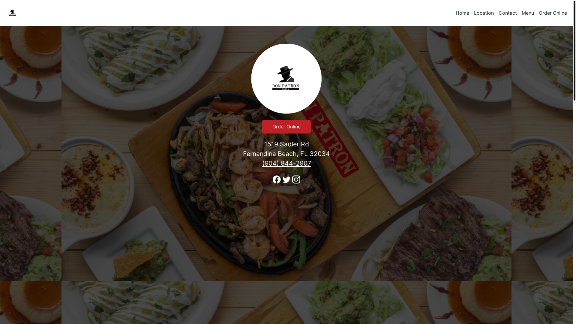 website screenshot of https://donpatronmexicangrillfernandinafl.com/