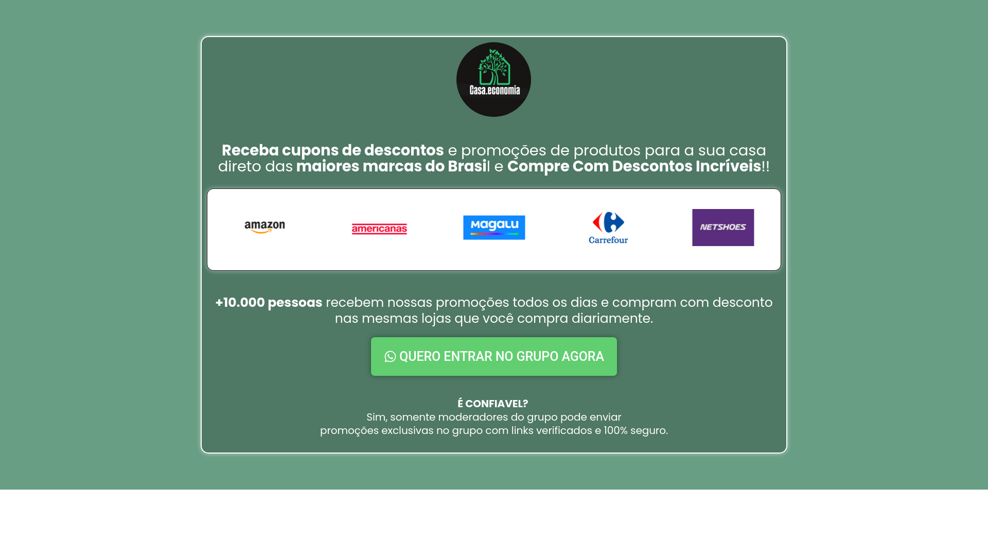 website screenshot of https://casaeconomia.shop/