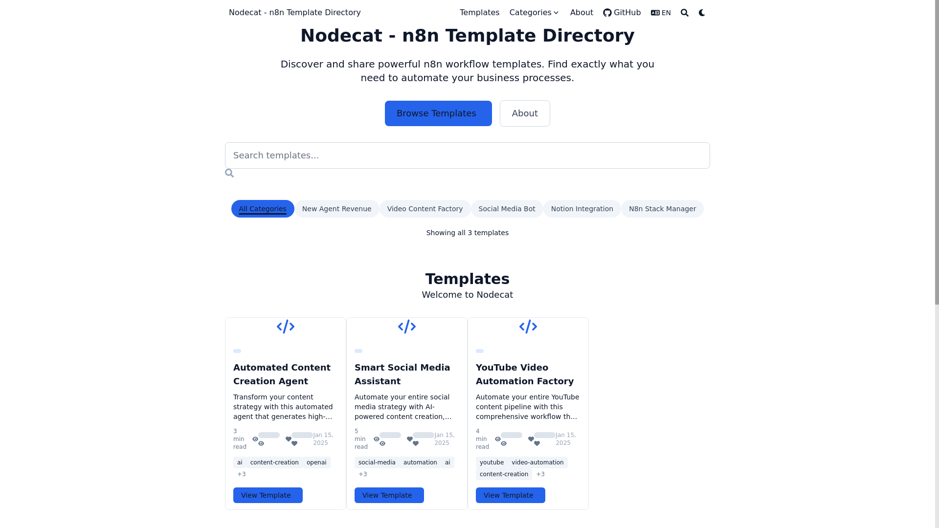 website screenshot of https://nodecat-hugo.pages.dev/