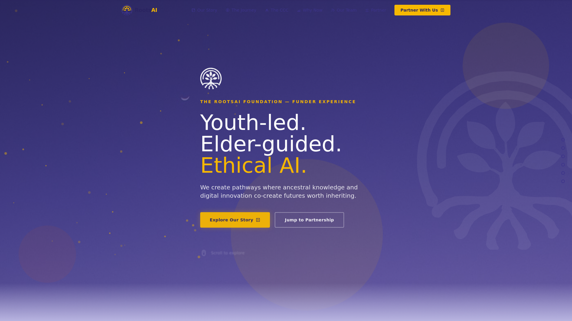 website screenshot of https://rootsai-funder-demo.pages.dev/