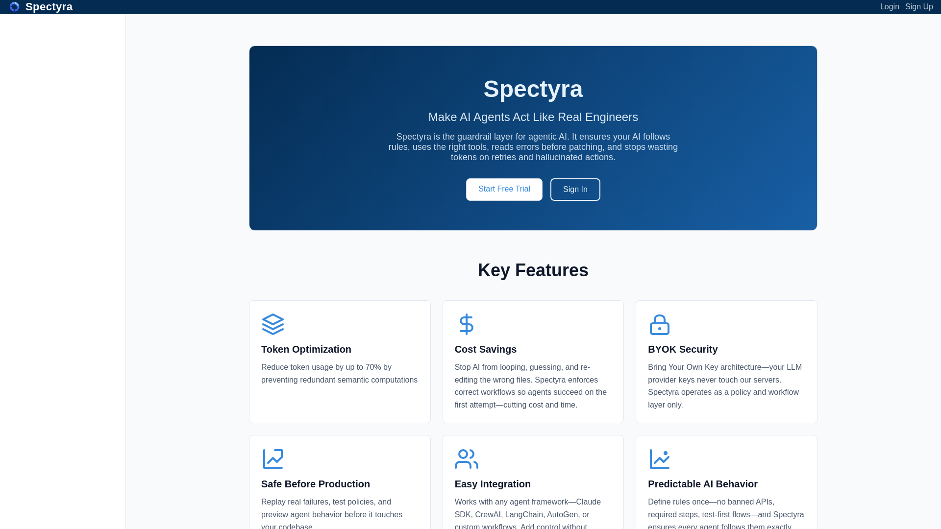 website screenshot of https://spectyra.ai