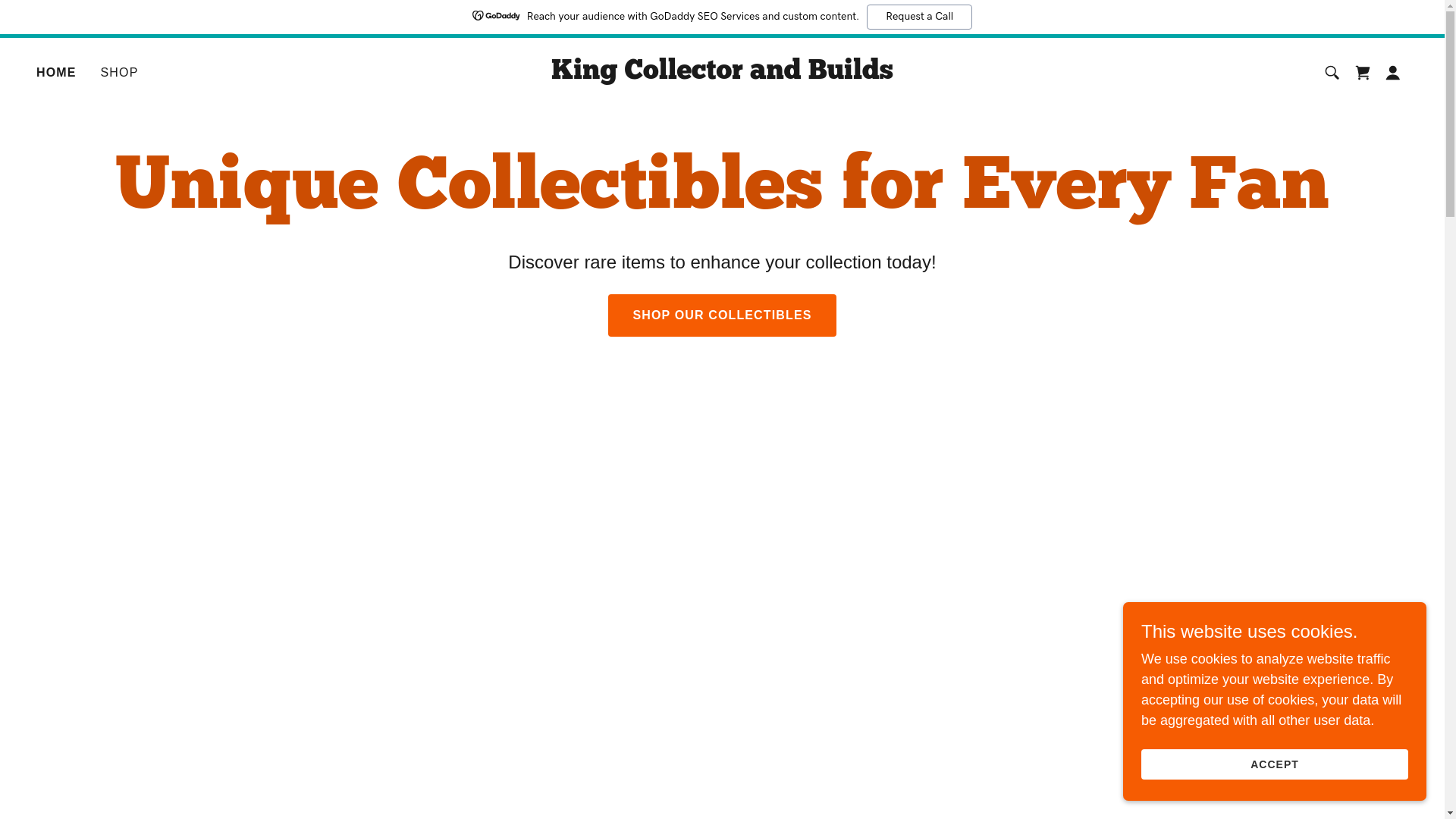 website screenshot of https://kingcollectorandbuilds.com/