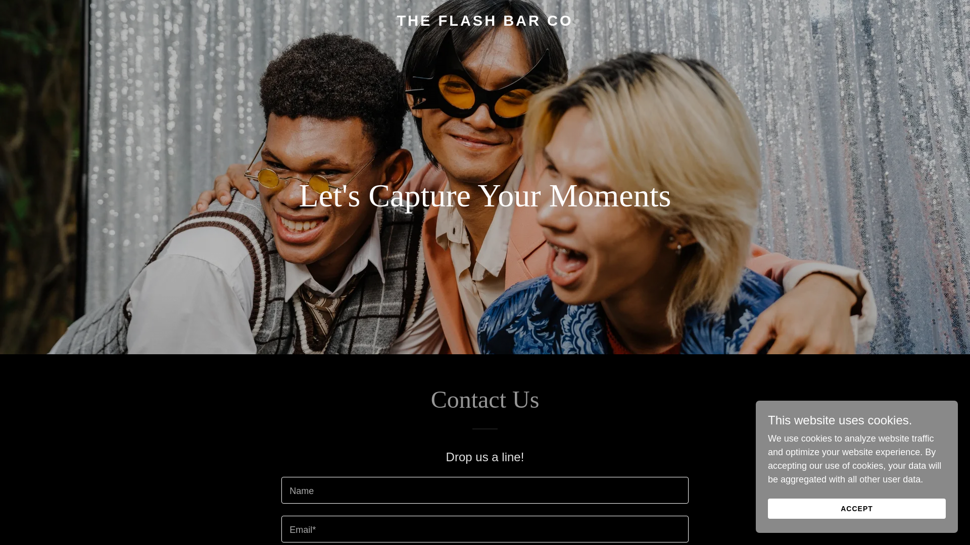 website screenshot of https://theflashbarco.com/
