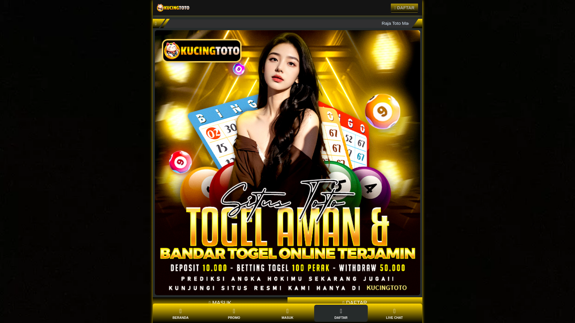 website screenshot of https://kucingtoto-transportadoraasasul.pages.dev/