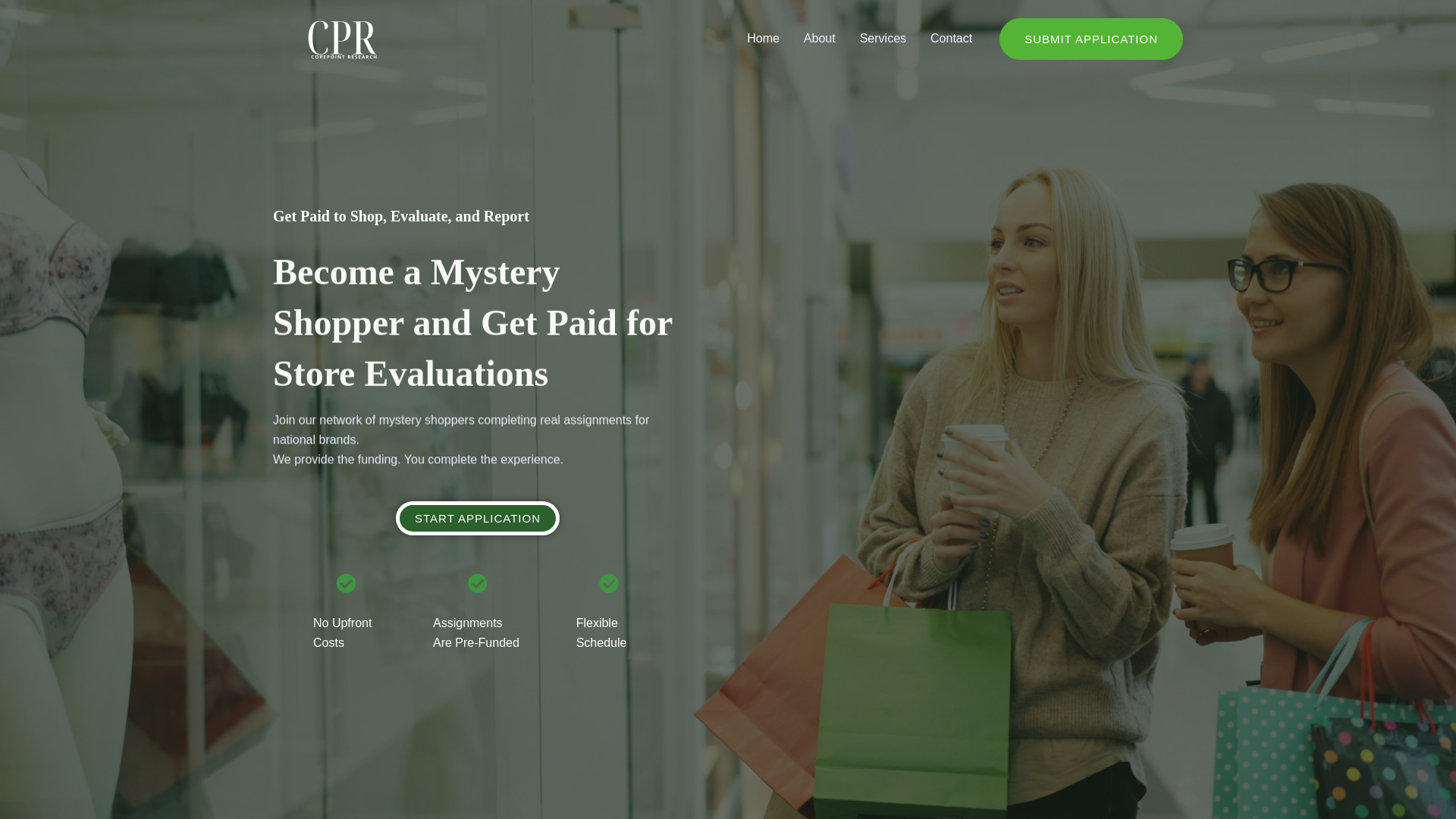 website screenshot of https://corepointresearch.com