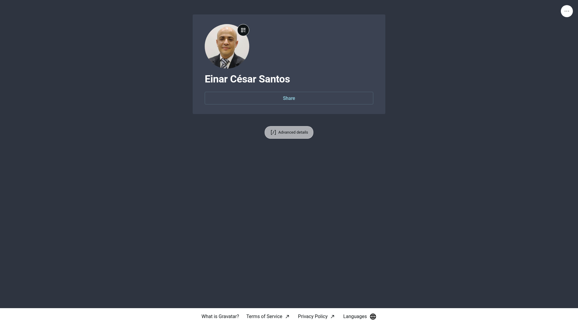 website screenshot of https://einarcesar.link/
