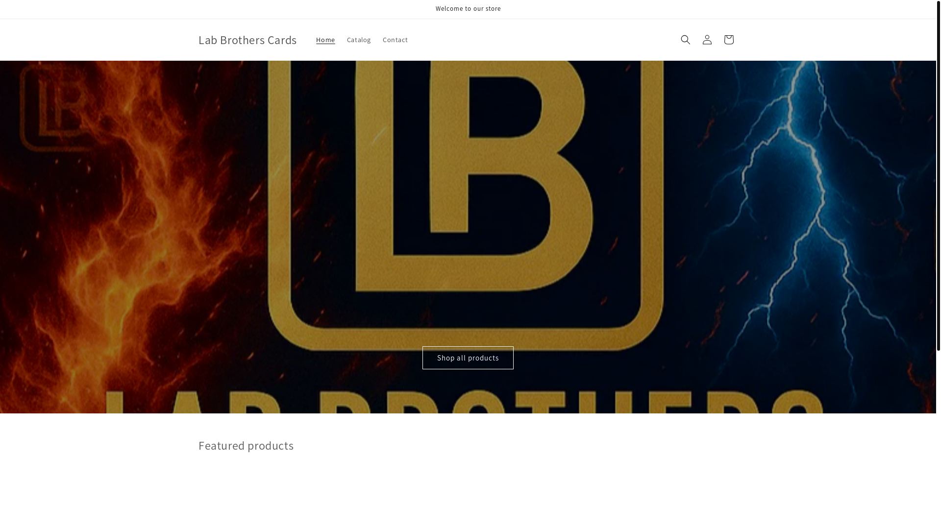 website screenshot of https://labbrotherscards.store/