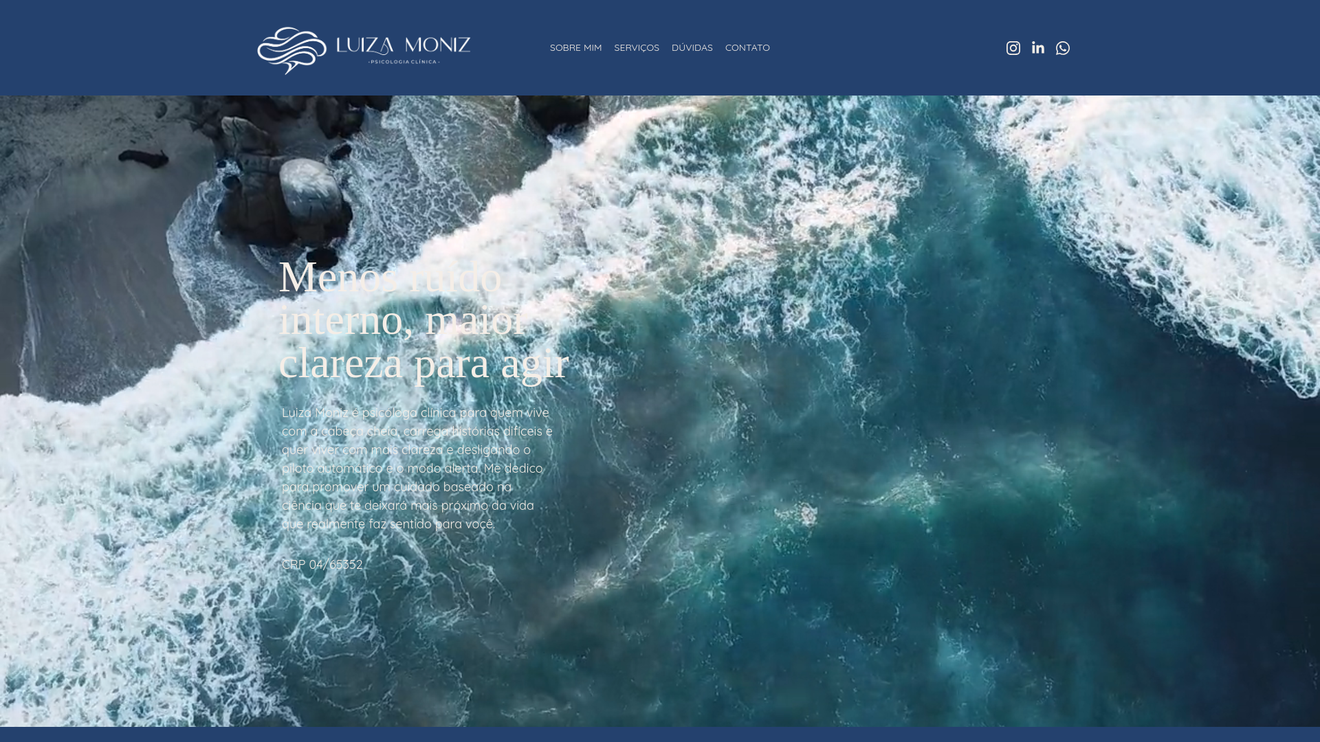 website screenshot of https://luizamonizpsicologia.com/