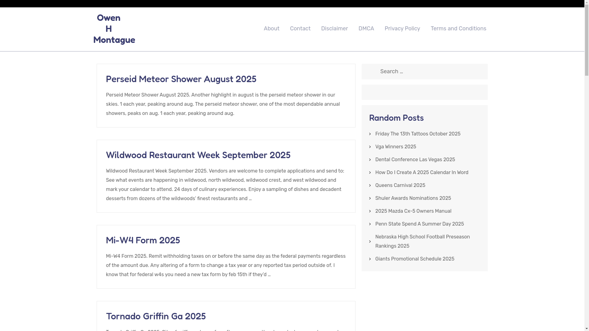 website screenshot of https://owenhmontague.pages.dev/