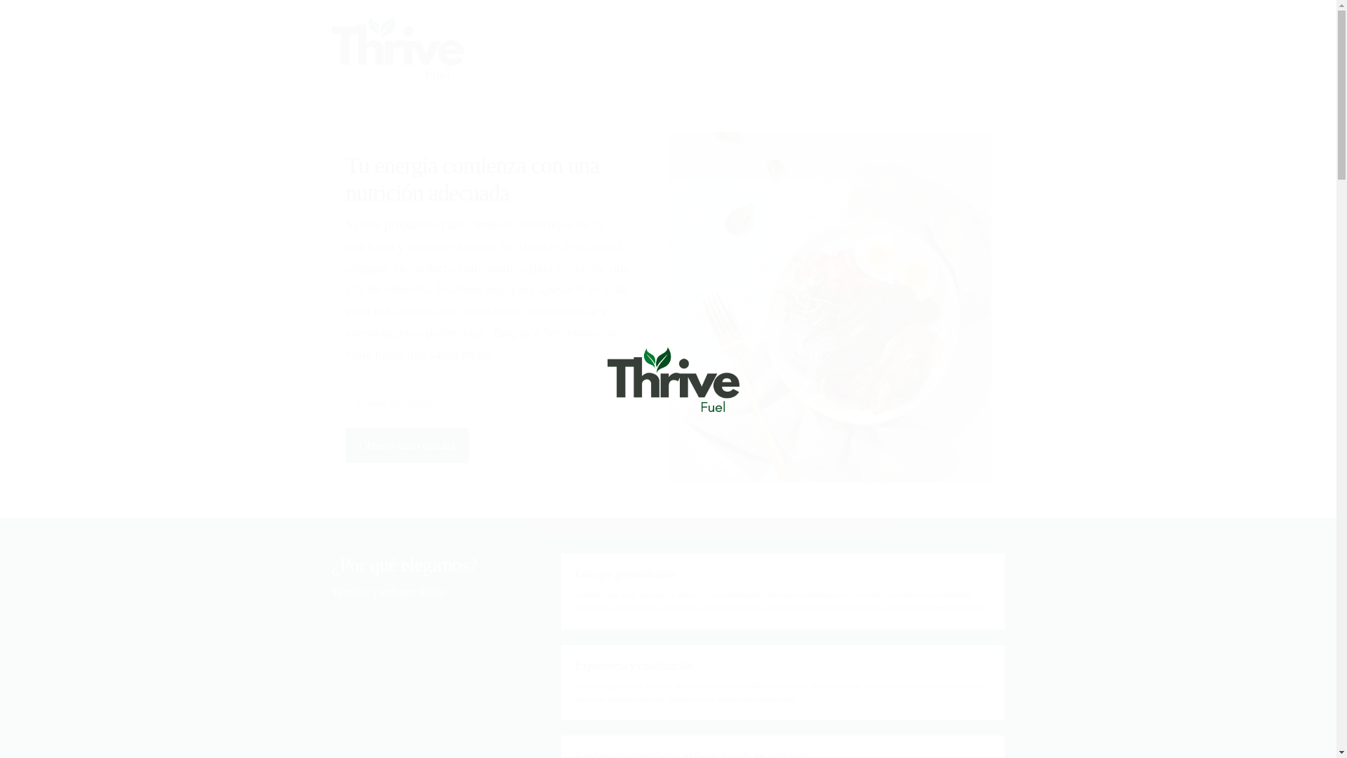 website screenshot of https://thrivefuelpro.info/