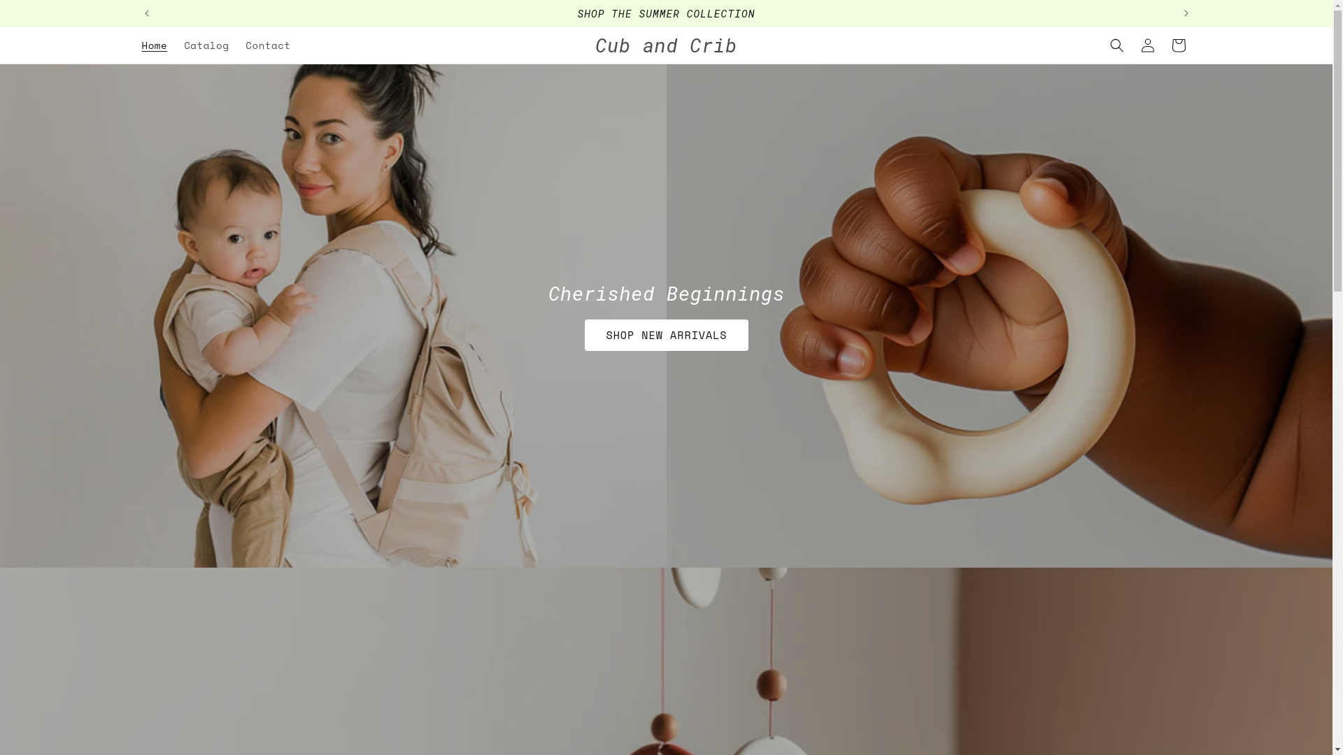 website screenshot of https://shopcubandcrib.com/