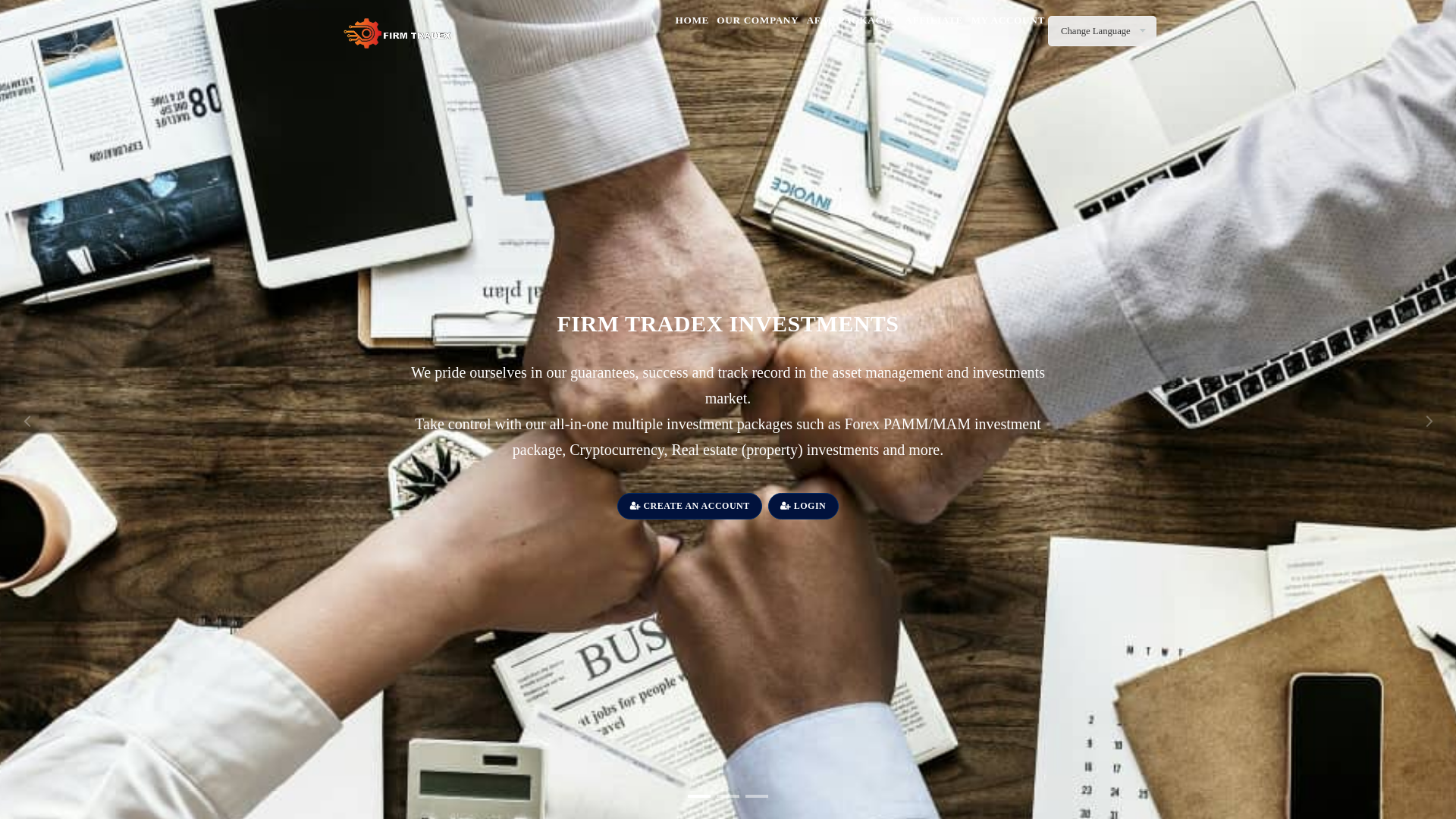 website screenshot of http://www.firm-tradex.icu