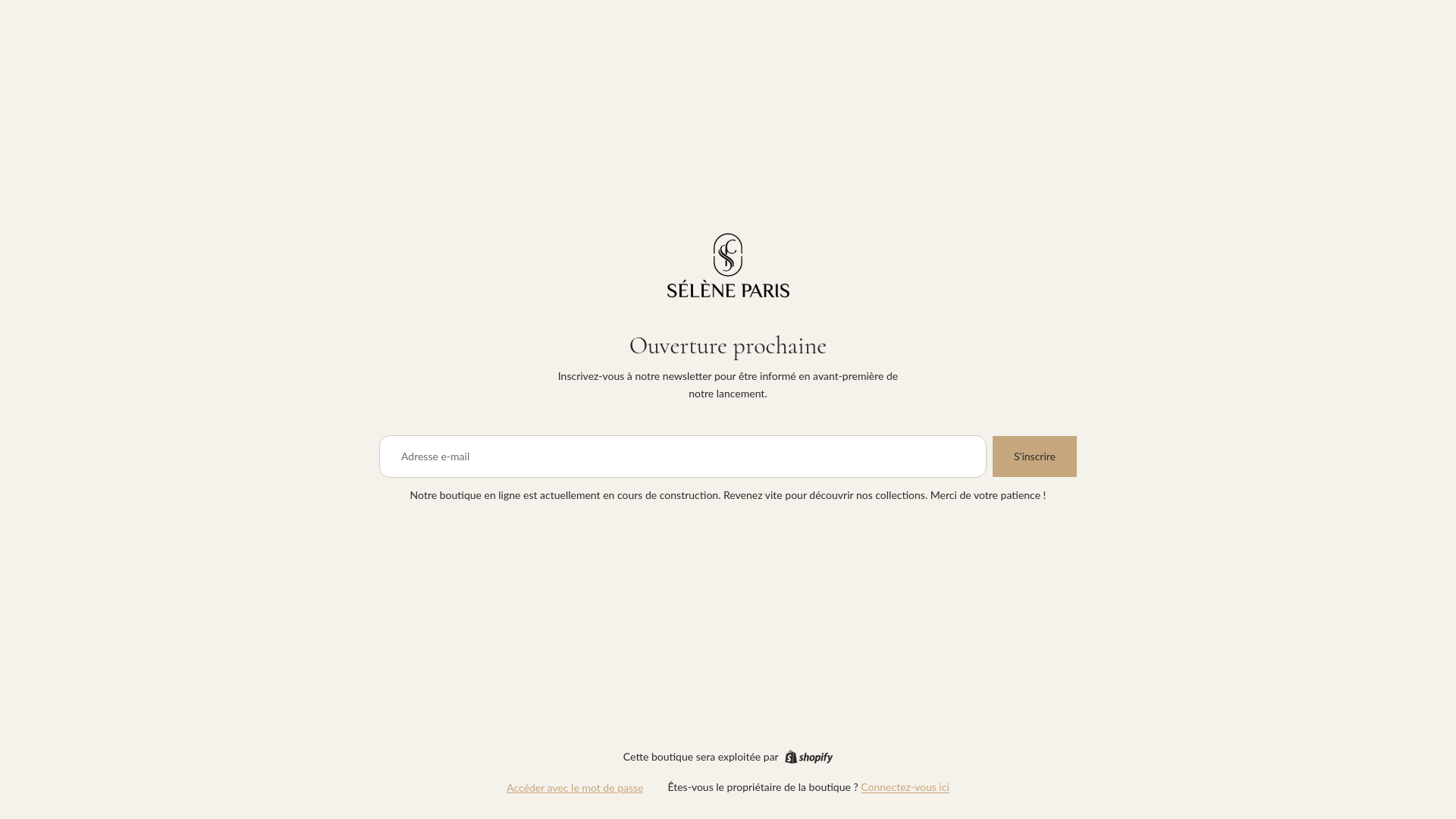 website screenshot of https://selene-paris.fr/
