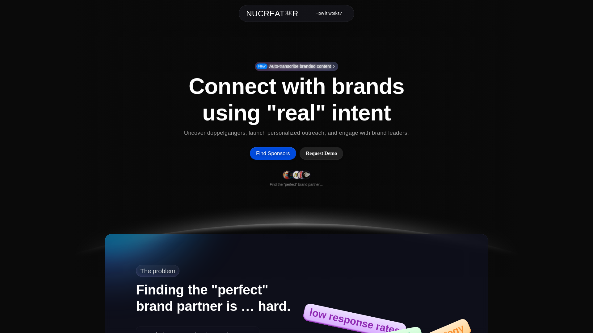 website screenshot of https://getnucreatorapp.com