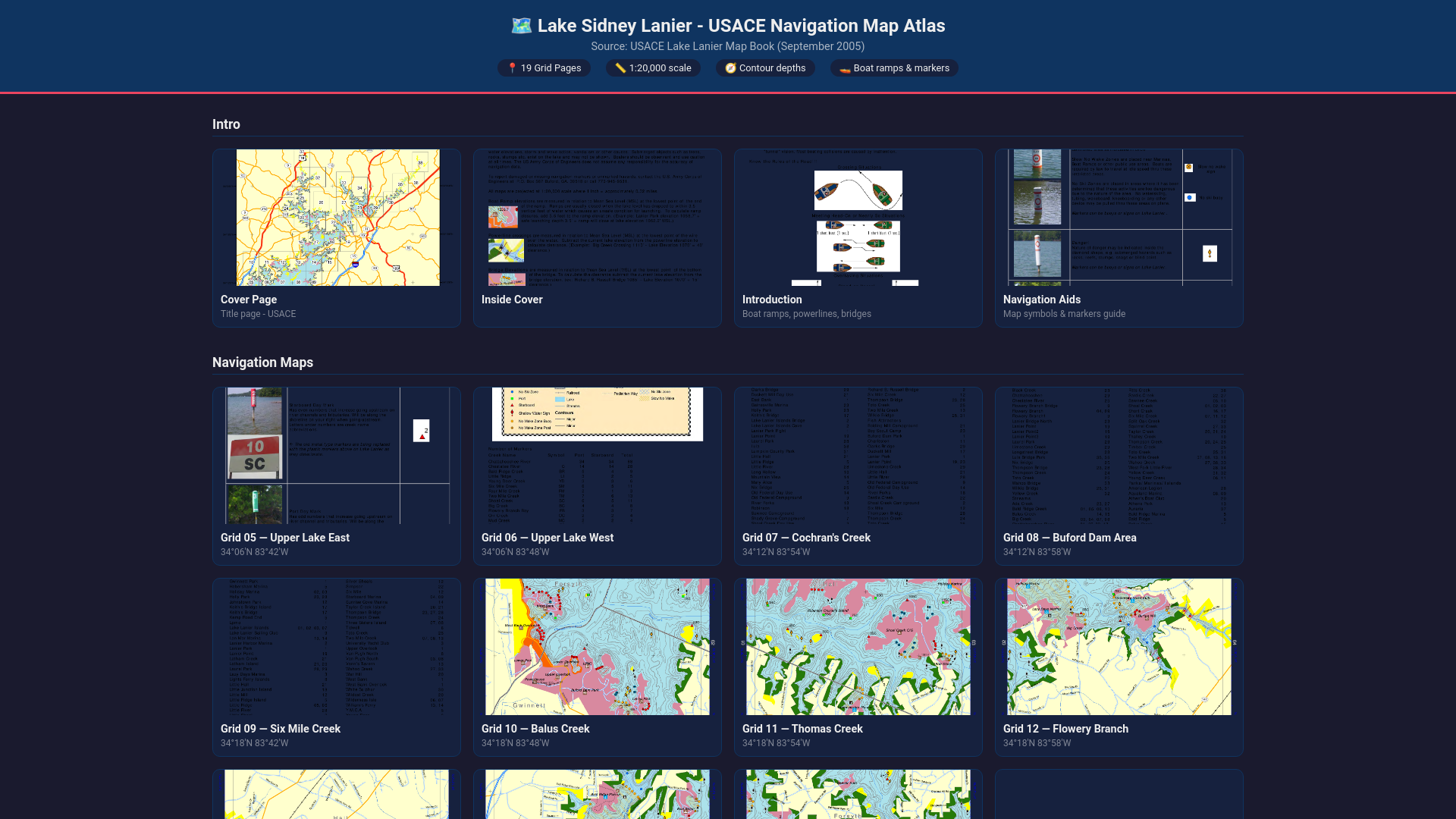 website screenshot of https://lanier-map-atlas.pages.dev/