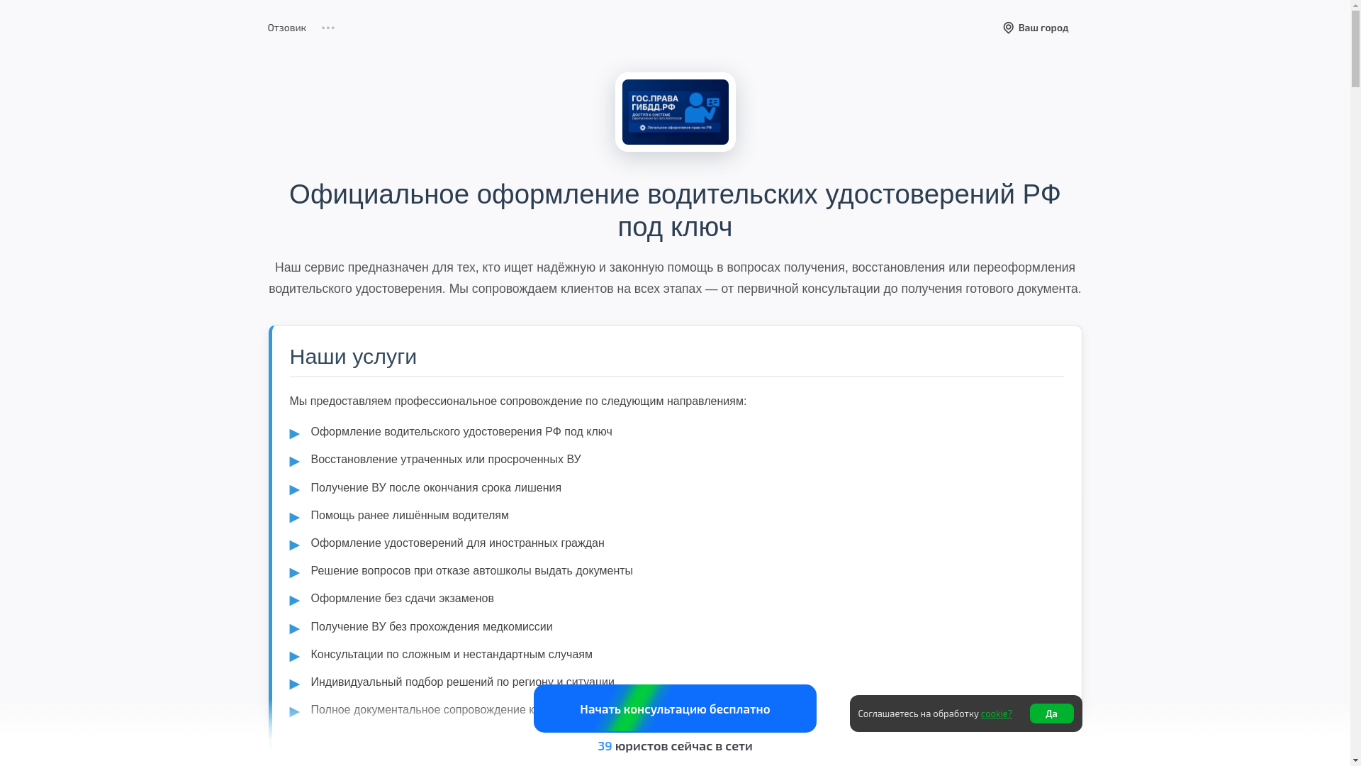 website screenshot of https://gospravagibdd.ru/