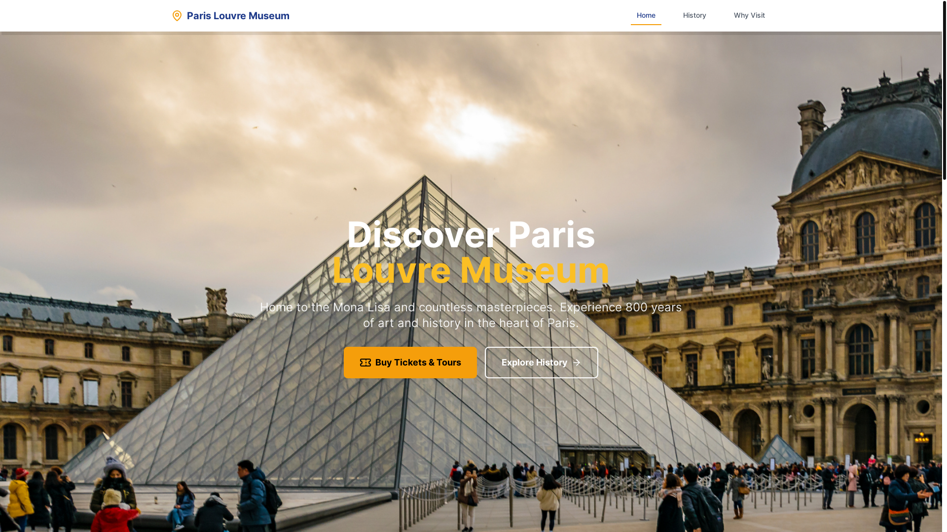 website screenshot of https://parislouvremuseum.com/
