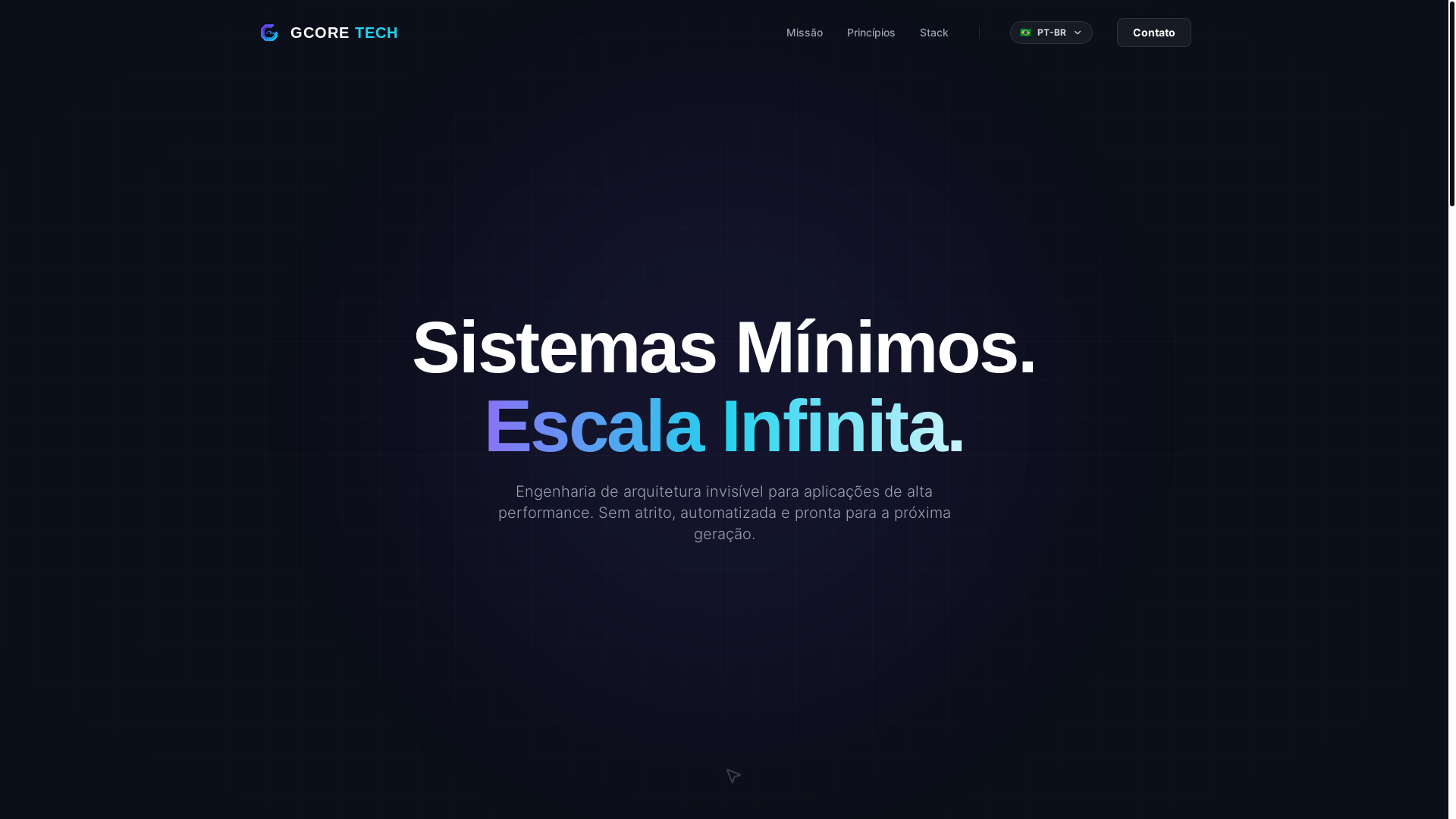 website screenshot of https://gcoretech.com.br/