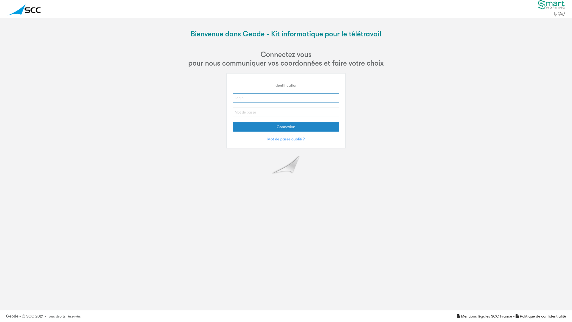 website screenshot of https://services.fr.scc.com/GeodeBNPPLivraisonADomicile