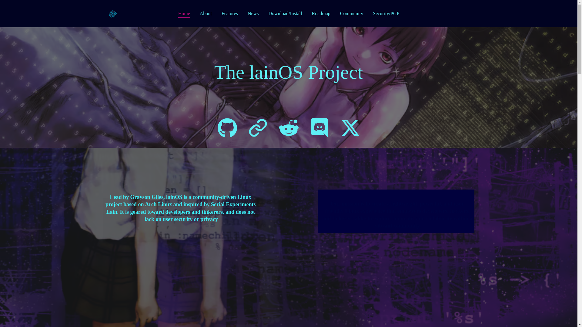 website screenshot of https://lainos.dev/