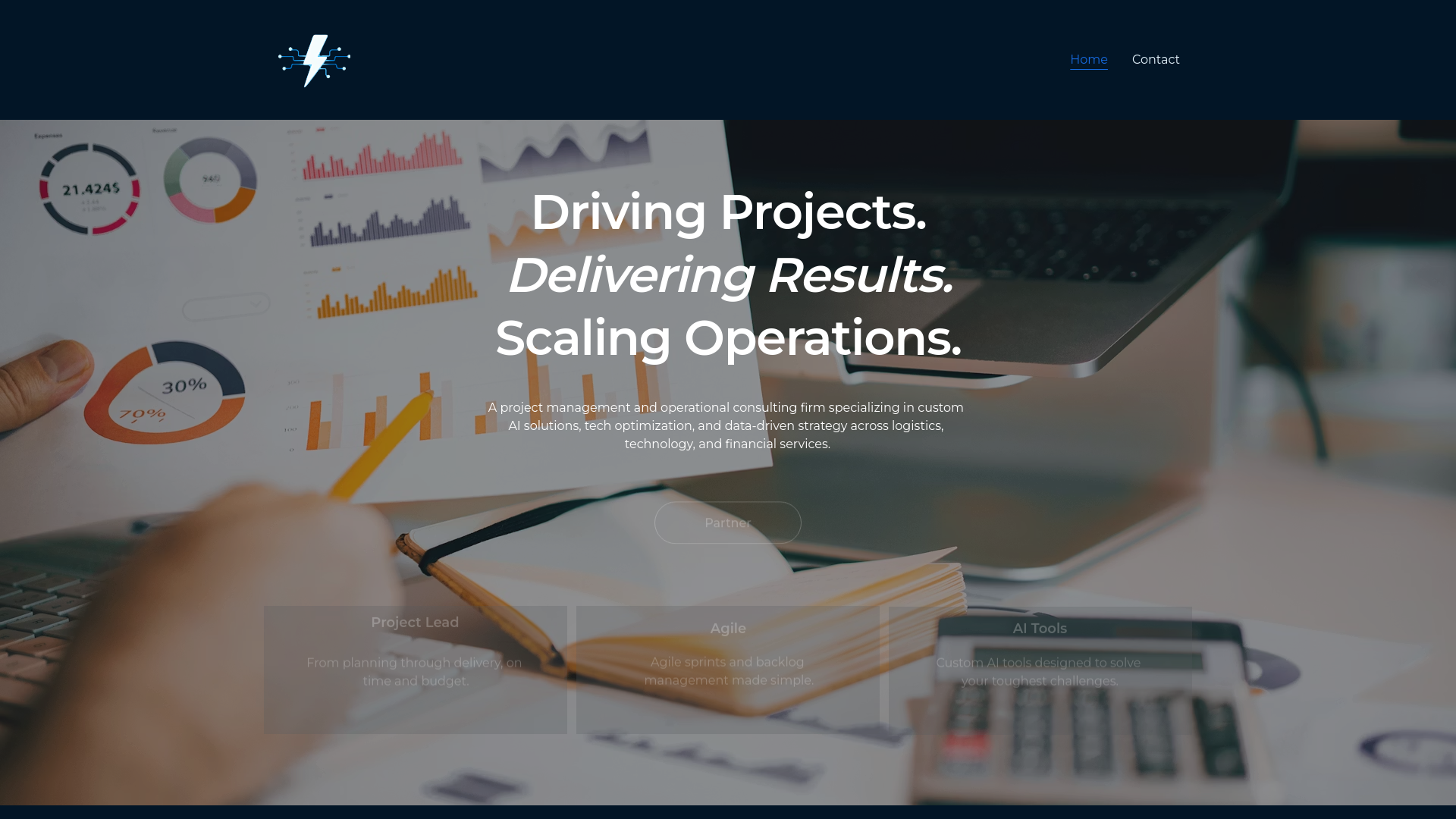 website screenshot of https://jbstormtech.com